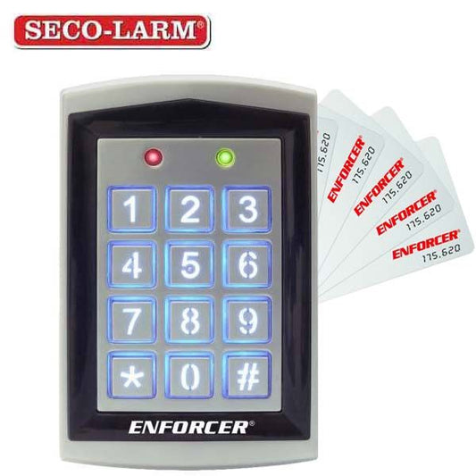 Seco-Larm - Access Control Digital Keypad - 1010 Users - Weatherproof - Sealed Housing - w/ PROX Card Reader - Outdoor - UHS Hardware