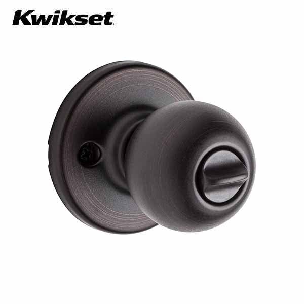 Kwikset - 400 - Polo Knob - Round Rose - 11P - Venetian Bronze - Entrance - SC1 Schlage - SmartKey Technology - Grade 3 - UHS Hardware