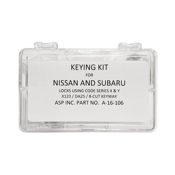 1982-2011 Nissan Infiniti Subaru  / X123 / DA25 / Keying Tumbler Kit / A-16-106 (ASP) - UHS Hardware