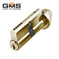 GMS Profile Cylinder - Double Sided w/ Thumb Turn & Key - US3 - Polished Brass - UHS Hardware