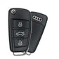 2005-2010 Audi / 4-Button Flip Key Pn: 8P0 837 220E Nbg009272T (Oem Refurb)