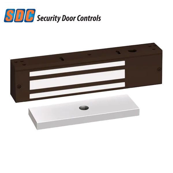 SDC - 1581X - Single Magnetic Lock - Surface Mount - 650lbs. - 12/24VDC - Dark Bronze - Grade 1 - UHS Hardware