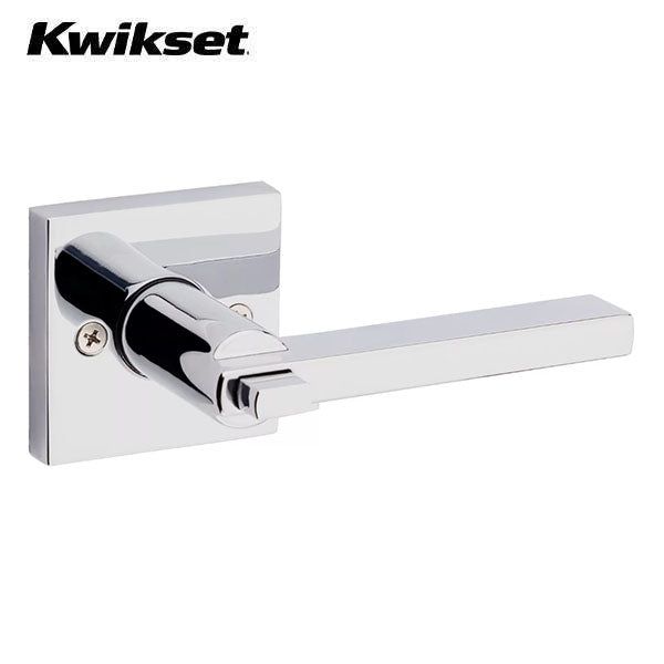 Kwikset - 156 - Halifax Lever - Square Rose - 26 - Polished Chrome - Entrance - SC1 Schlage - SmartKey Technology - Grade 2 - UHS Hardware