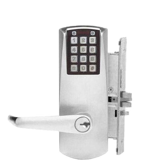 E-Plex - E2066XS - Electronic Pushbutton Mortise Lever Lock - Schlage 'C' - 2¾" Backset - Satin Chrome - Grade 1 - UHS Hardware