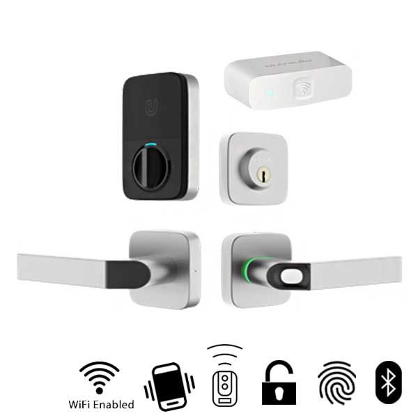 Ultraloq - Electronic Smart Combo Lever Set w/ WiFi Bridge - Finger Print Reader - Bluetooth - Prox Key Fob Access - UHS Hardware