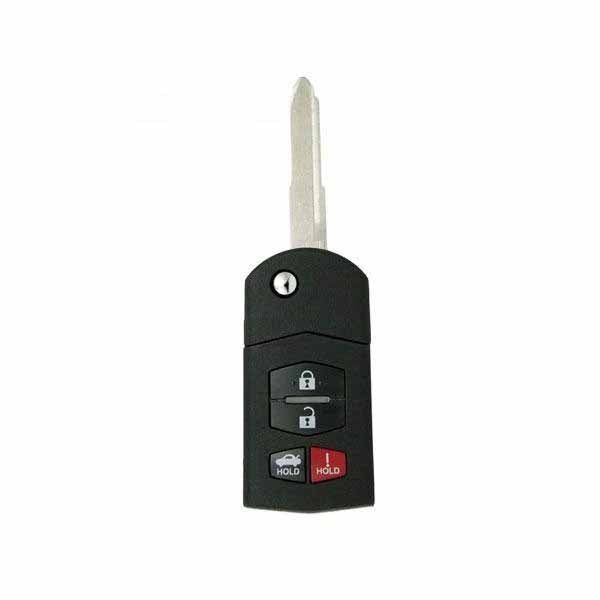 2006-2015 Mazda / 4-Button Flip Key / BGBX1T478SKE125-01 / (RK-MZ-SKE-4) - UHS Hardware