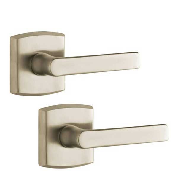 Baldwin Estate - Soho Leverset - R026 Rose - 056 - Lifetime Satin Nickel - Passage - Grade 2 - UHS Hardware