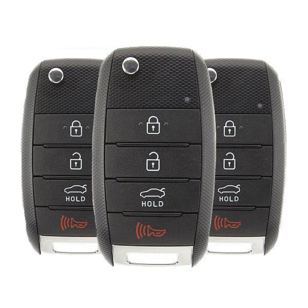 2014-2015 Kia Optima / 4-Button Flip Key / PN: 95430-2T560 / NYODD4TX1306-TFL (Pack of 3) - UHS Hardware