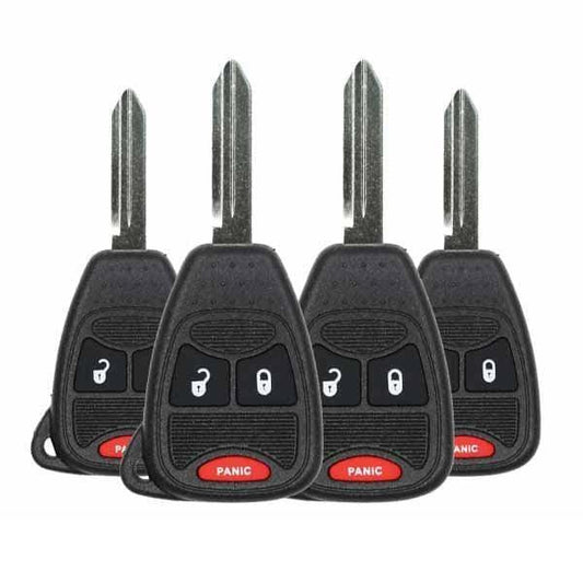 4 X 2004-2007 Chrysler Dodge / 3-Button Remote Head Key Pn: 5183675Aa M3N5Wy72Xx (Oem) (Bundle Of 4)