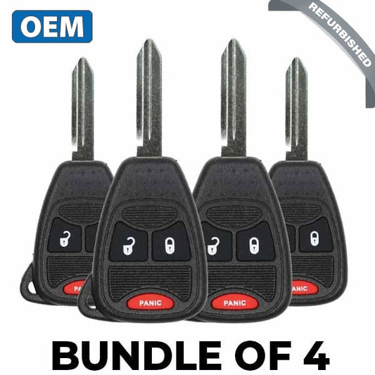 4 X 2004-2007 Chrysler Dodge / 3-Button Remote Head Key Pn: 5183675Aa M3N5Wy72Xx (Bundle Of 4)