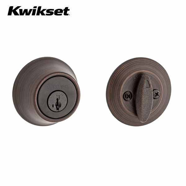 Kwikset - 660 Deadbolt - Round Rose - 11P - Venetian Bronze - Entrance - SC1 Schlage - SmartKey Technology - Grade 3 - UHS Hardware