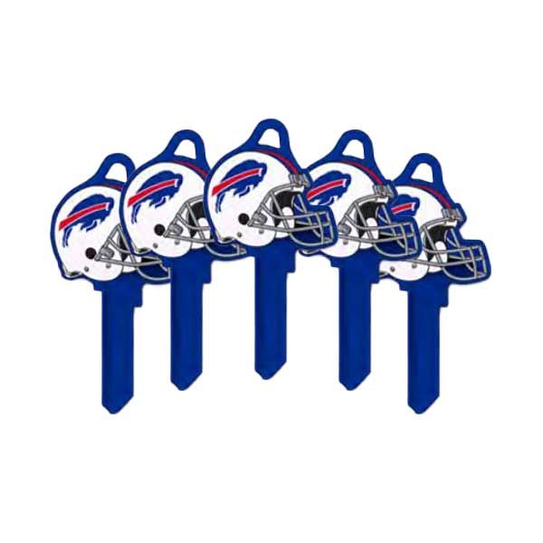 ILCO - NFL TeamKeys - Helmet Edition - Key Blank - Buffalo Bills - KW1 (5 Pack) - UHS Hardware