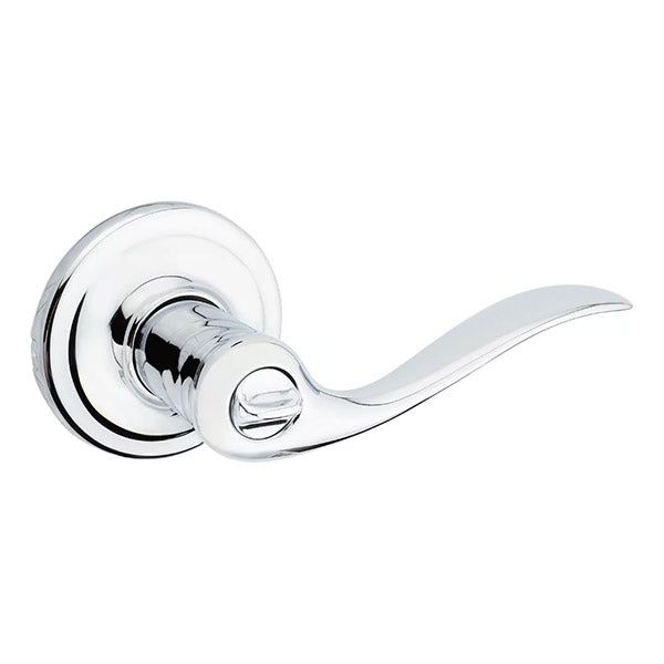 Kwikset - 740TNL - Tustin Lever - Round Rose - Entry - 26 - Polished Chrome - SmartKey Technology - Grade 2 - UHS Hardware