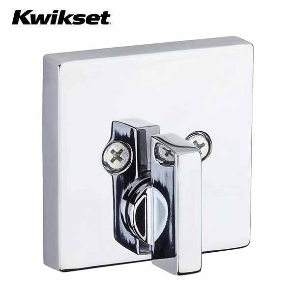 Kwikset - 258 - Downtown Deadbolt - Square Rose - 26 - Polished Chrome - Entrance - SmartKey Technology - Grade 1 - UHS Hardware