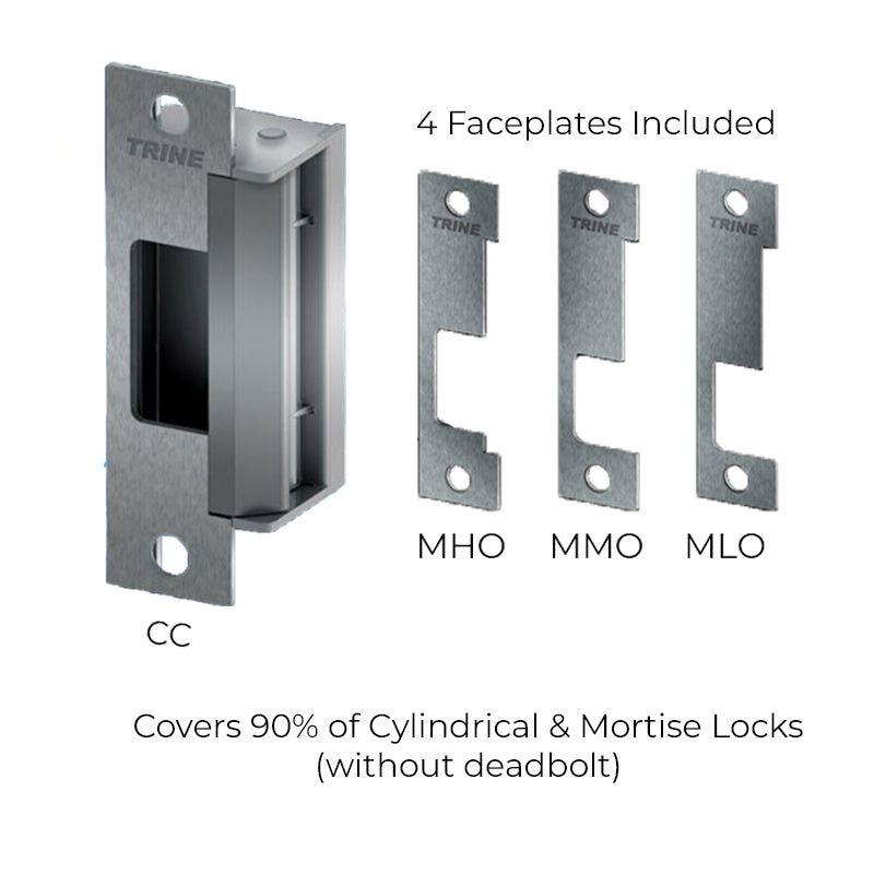 Trine - 4100 - 4-7/8” Electric Strike - One Box Solution - Fire Rated ANSI - Stainless Steel - Grade 1 - UHS Hardware