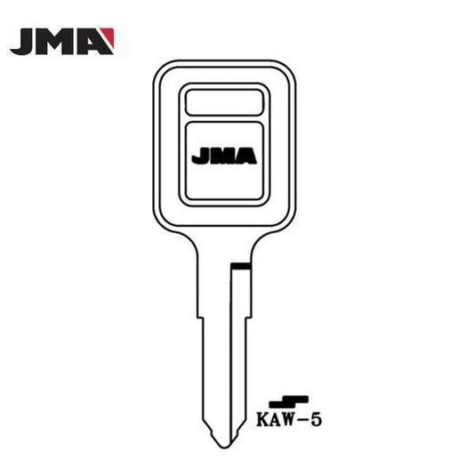 KAW-5 KW12 -  Kawasaki Motorcycle Double Sided 6 Cut Key Blank (JMA-KW12) - UHS Hardware