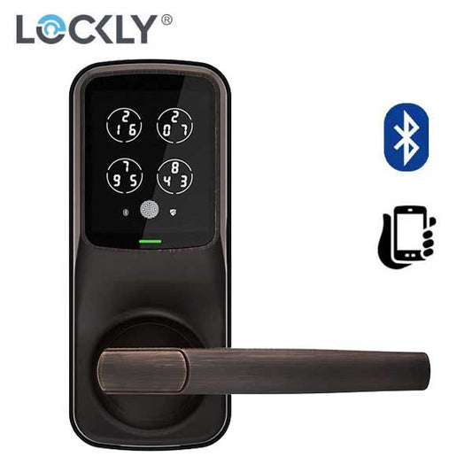 Lockly - PGD628VB - Secure Biometric Electronic Lever Set Latch - Bluetooth - Venetian Bronze - UHS Hardware