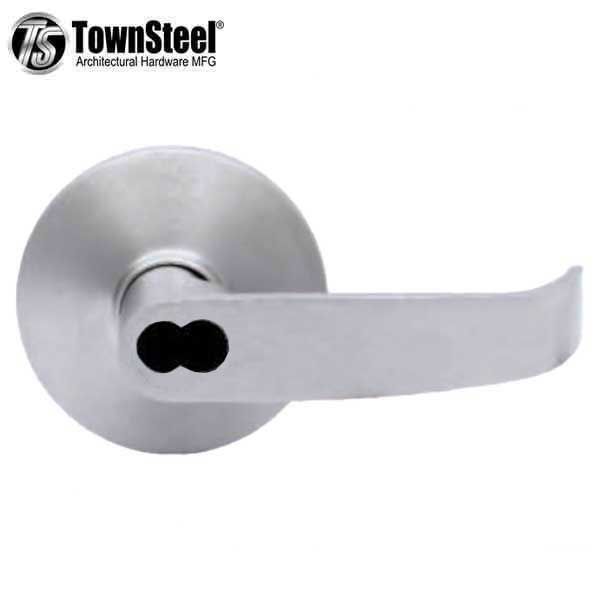 TownSteel - ED8900LQ - Sectional Lever Trim - Storeroom - Nightlatch - LQ Curved Lever - Non-Handed - Schlage SFIC Prepped - Compatible with Concealed V/R Exit Device - Satin Stainless - Grade 1 - UHS Hardware