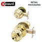 Premium Combo Lockset - Knob & Double Cylinder Deadbolt - Entrance - Polished Brass - Retail Packaging - KW1 / SC1 - Grade 3 - UHS Hardware