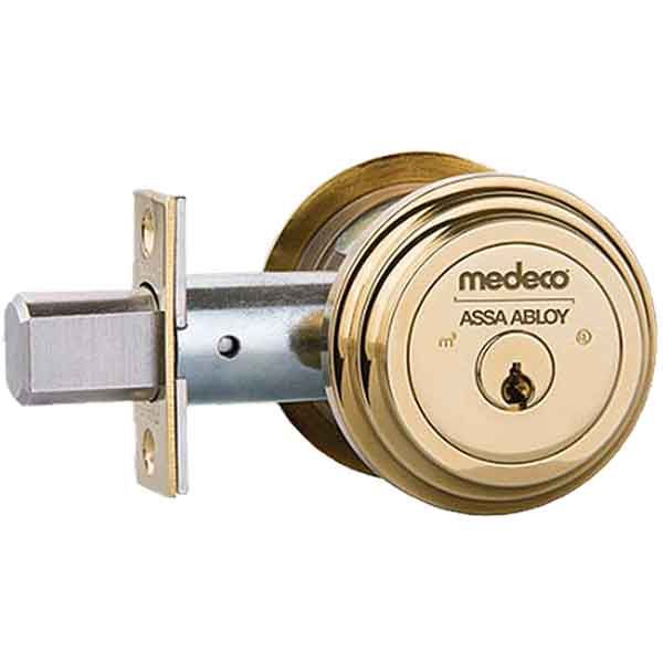 Medeco Maxum  Residential BiAxial - Single Deadbolt - 05 - Bright Brass - UHS Hardware
