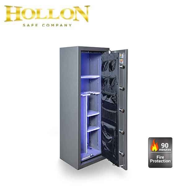 Hollon - Black Hawk Series Gun Safe - BHS-16E - 16"  Comfort Fit Gun Capacity - UL Listed Type 1 - Military Grade - UHS Hardware