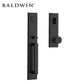 Baldwin Reserve- Santa Cruz Contemporary Square Rose Handleset - Emergency Egress - Right Handed - "C" Keyway - 190 - Satin Black - Grade 2 - UHS Hardware