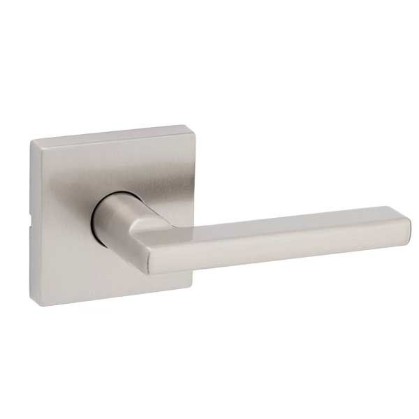 Kwikset - 720HFL - Halifax Lever Set - Square Rose - 15 - Satin Nickel - Hall / Closet - Grade 2 - UHS Hardware