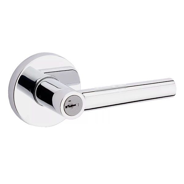 Kwikset - 156 - Milan Lever - Round Rose - 26 - Polished Chrome - Entrance - SmartKey Technology - Grade 2 - UHS Hardware