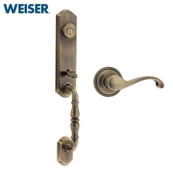 Weiser - Amherst x Commonwealth Handleset - Singl Cyl - US5 - Antique Brass - Grade 2 - UHS Hardware