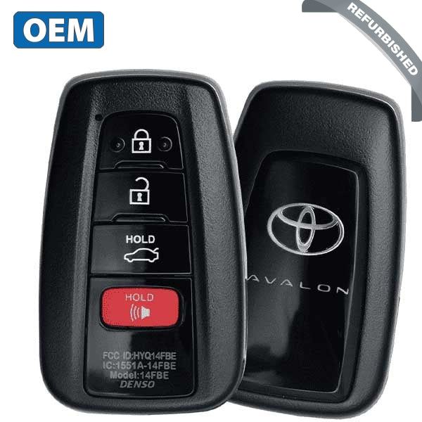 2019-2019 Toyota Avalon / 4-Button Smart Key / PN: 8990H-07010 / HYQ14FBE - 0410 / for NON-Hybrid Models / Silver Logo (OEM Refurb) - UHS Hardware