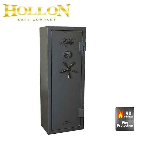 Hollon - Black Hawk Series Gun Safe - BHS-16E - 16"  Comfort Fit Gun Capacity - UL Listed Type 1 - Military Grade - UHS Hardware