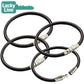 LuckyLine - 80820 - 4-1/4"  Locking Cable Key Ring - Black - 25 Pack - UHS Hardware