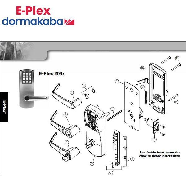 Cylindrical Latch For E-Plex 2000 Series - 2 3/8" - Satin Chrome - UHS Hardware