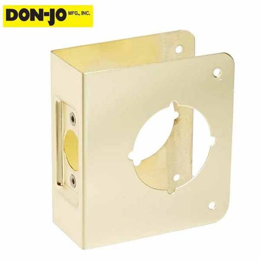Don-Jo - Wrap Plate 61 - 2-3/8" - 1-3/4" Doors - Polished Brass (61-PB-CW ) - UHS Hardware