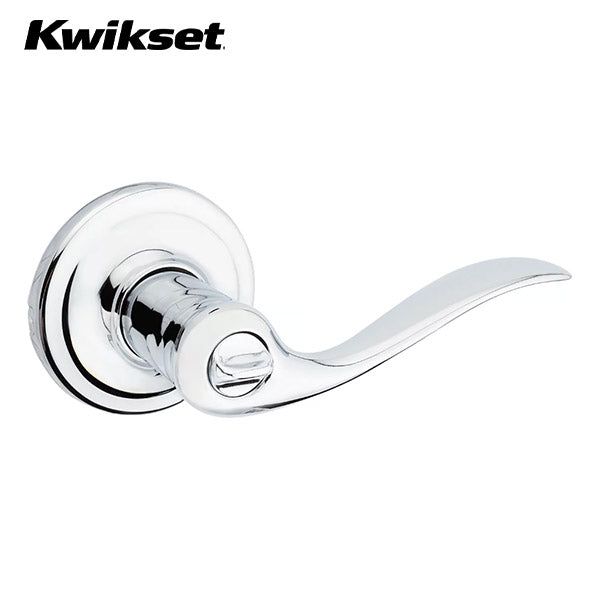 Kwikset - 740TNL - Tustin Lever - Round Rose - Entry - 26 - Polished Chrome - SmartKey Technology - Grade 2 - UHS Hardware