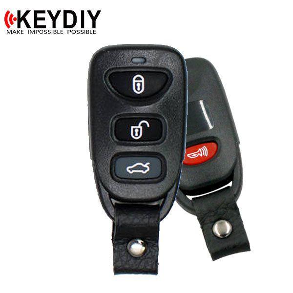 KEYDIY - Hyundai / Kia Style - 4-Button Keyless Entry Remote Blank - Black  (KD-B09-3-1) - UHS Hardware