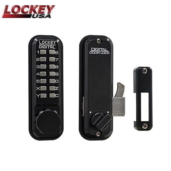 Lockey - 2500 - Mechanical Keypad - Keyless Hook Bolt Lock - Knob - for Sliding Glass Doors - UHS Hardware