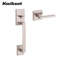 Kwikset - 818SCEXHFL - San Clemente Handleset - Square Rose - 15 - Satin Nickel - Less Deadbolt - Grade 1 - UHS Hardware