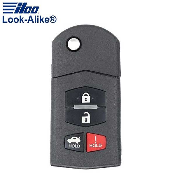 2006-2008 Mazda 6 / 4-Button Flip Key / PN: 4238A-41524 / KPU41788 (AFTERMARKET) - UHS Hardware