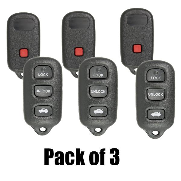 1998-2008 Toyota  / 4-Button Keyless Entry Remote / GQ43VT14T / R-TOY-14T4 (BUNDLE OF 3) - UHS Hardware