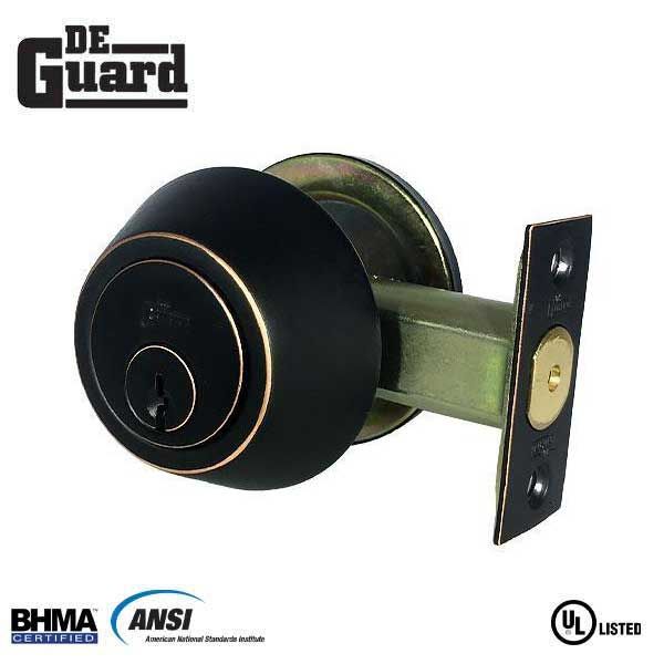 Premium Single Cylinder Deadbolt - Oil Rubbed Bronze - Grade 3 - ( SC1 / KW1 ) - UHS Hardware