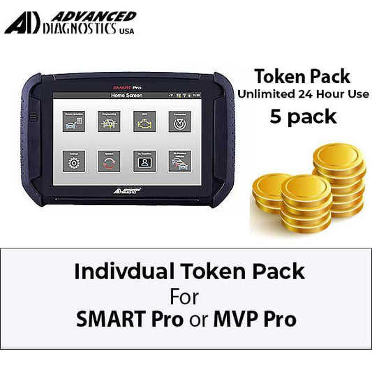 Advanced Diagnostics - 24 Hour UNLIMITED Token Plan for the SMART Pro Key Programmer - 5 pack - UHS Hardware