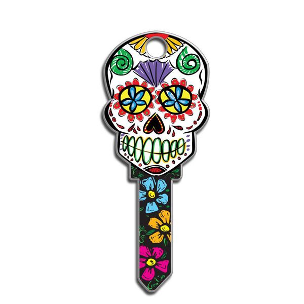 LuckyLine - B136K - Key Shapes - Sugar Skull - Kwikset - KW1 - 5 Pack - UHS Hardware