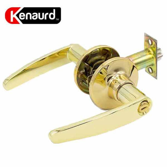 Premium Design #2 Privacy Leverset - Grade 3 - Bright Brass - UHS Hardware