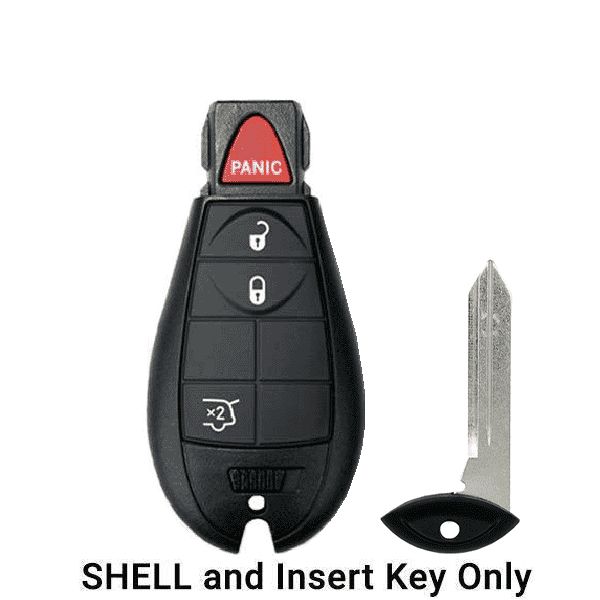 2008-2019 Chrysler Dodge Jeep VW 4-Button Fobik Key SHELL for IYZ-C01C (ORS-FBK-04) - UHS Hardware