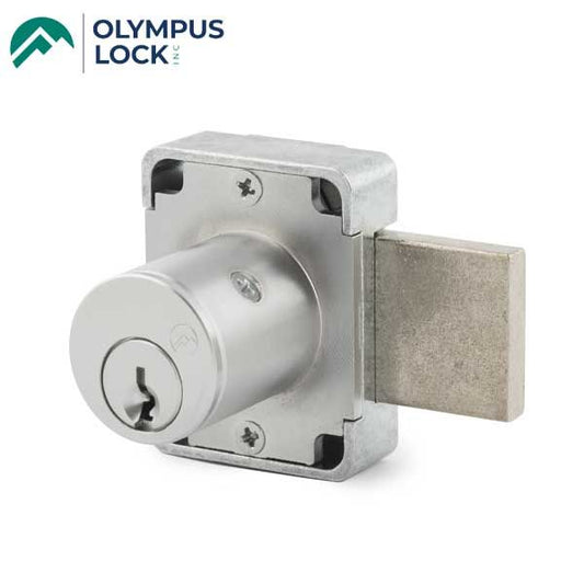 Olympus - 100DR - Cabinet Door Deadbolt Lock - N Series National - 26D - Satin Chrome - KA 915 - Grade 1 - UHS Hardware