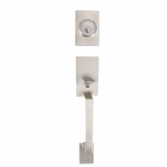 Premium Square "Lyndale" Style Design Handleset w/ Interior Knob - SS - SC1 - UHS Hardware