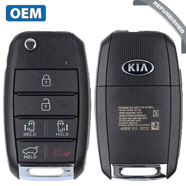 2019-2021 Kia Sedona / 6-Button Flip Key / PN: 95430-A9350 / TQ8-RKE-4F37 (YP PE 6BT) (OEM Refurb) - UHS Hardware