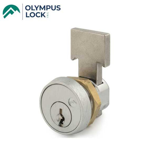 Olympus - T37 - T-Bolt Metal Bank Drawer Lock - N Series National - 26D - Satin Chrome - KA 51001 - UHS Hardware
