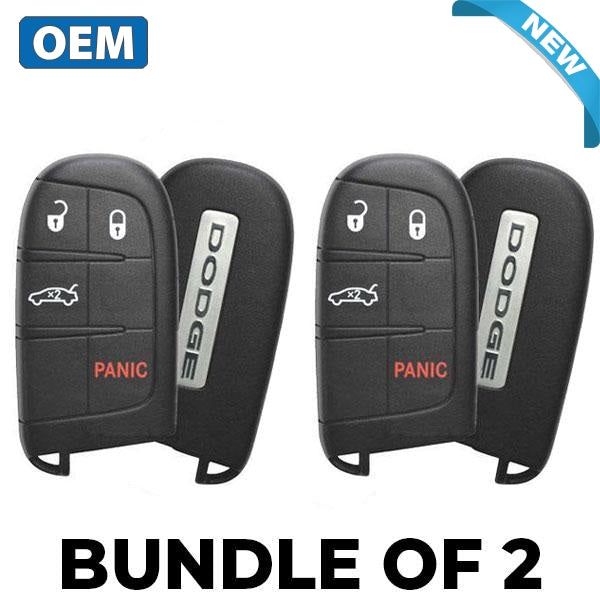 2 x 2011-2020 Dodge Charger Dart Challenger / 4-Button Smart Key / PN: 68051387AC / M3N40821302 (OEM) (Bundle of 2) - UHS Hardware